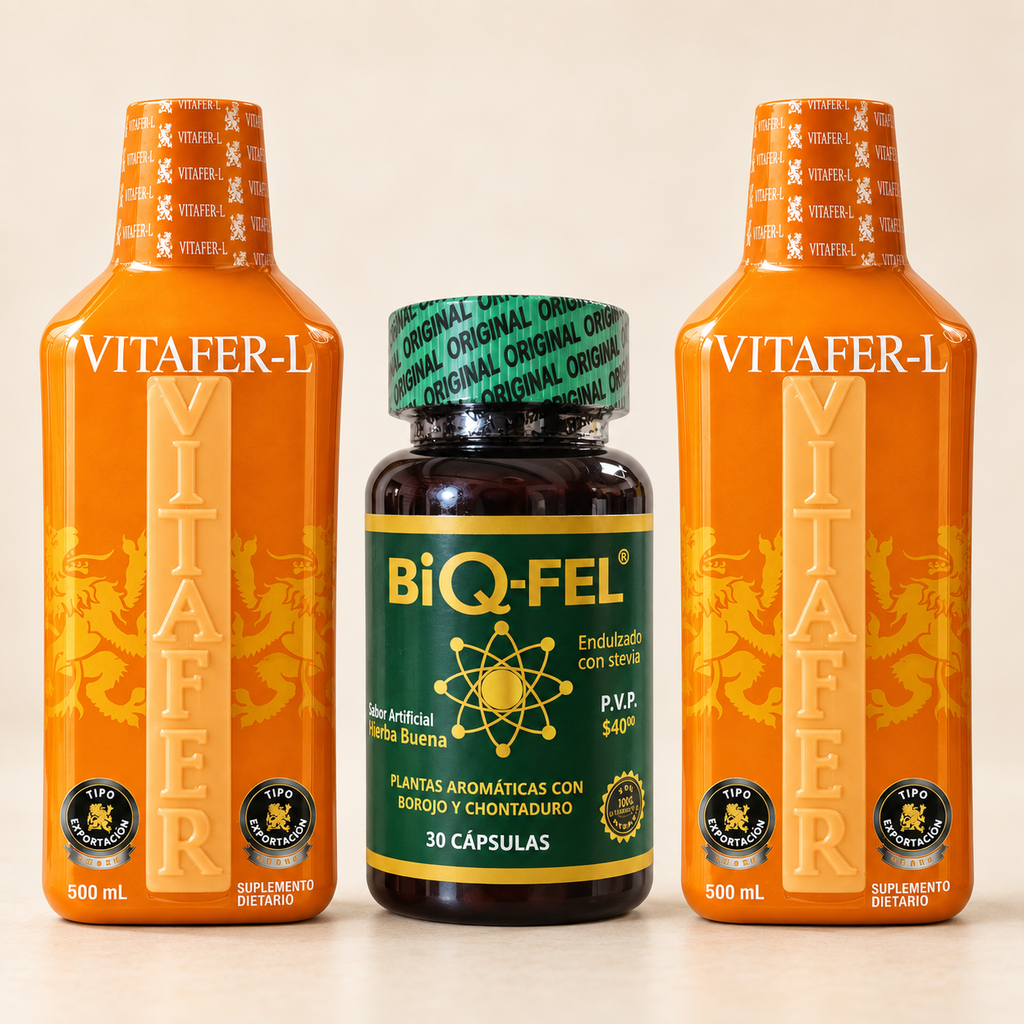 Combo BIOWELLNESS – 2 Vitafer-L + 1 BIQ-FEL
